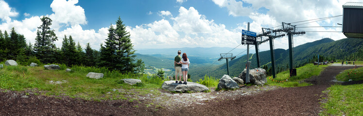 Panoramic atop Mount Mansfield, Vermont