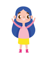 cute girl expression emotion gesture cartoon