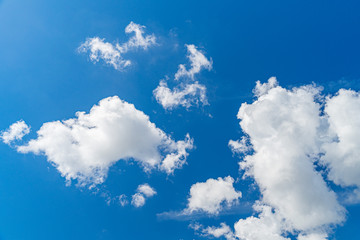 Obraz premium White cloud on blue sky in Florida, background, weather.