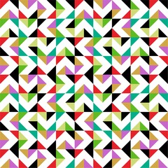 The Amazing of Colorful Triangle Red, Black, Gold, Green, and Purple, Abstract, Repeat, Illustrator Pattern Wallpaper 