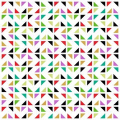 The Amazing of Colorful Triangle Red, Black, Gold, Green, and Purple, Abstract, Repeat, Illustrator Pattern Wallpaper 