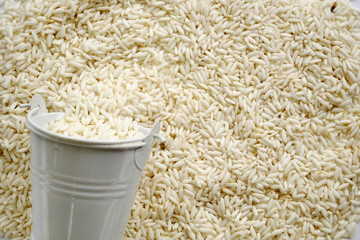 white rice in a bowl. organic rice food