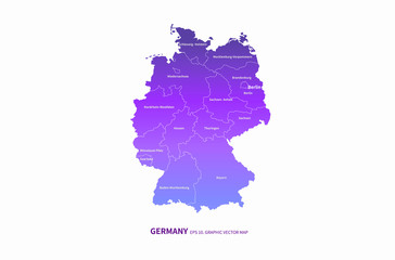 map of germany. europe country map.