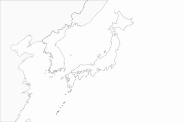 Fototapeta premium map of korea, dokdo map. vector of korea map.