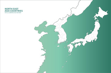 map of korea, dokdo map. vector of korea map.