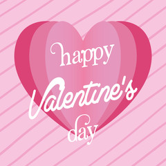 Happy valentines day heart vector design