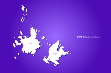map of korea, dokdo map. vector of korea map.