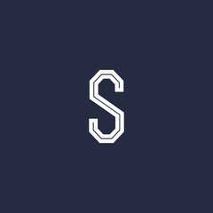 Letter S logo template. Vector icon.