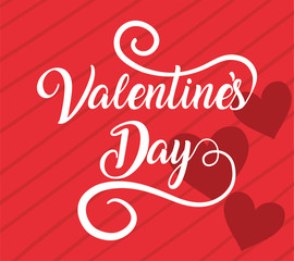 Fototapeta na wymiar Happy valentines day hearts vector design