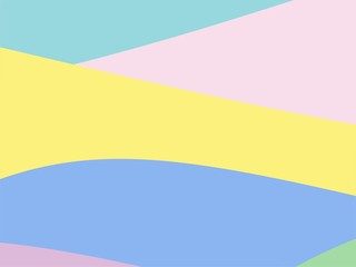 The Amazing of Colorful Art Pink, Blue and Yellow, Abstract Modern Shape Background or Wallpaper