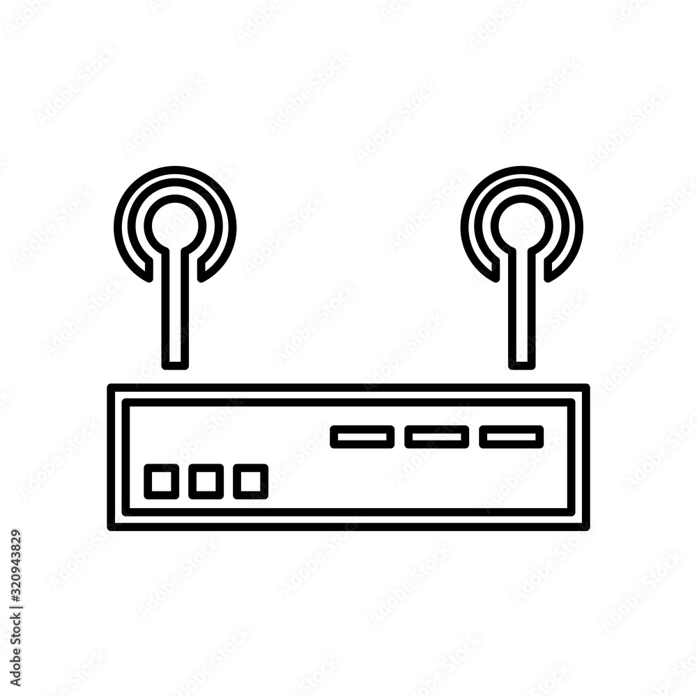 Poster route with wifi connection signal