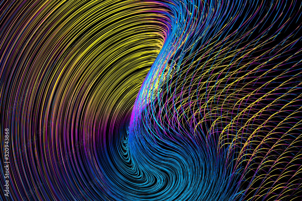 Poster abstract background of fingerprint texture consisting of gradient distorted lines.