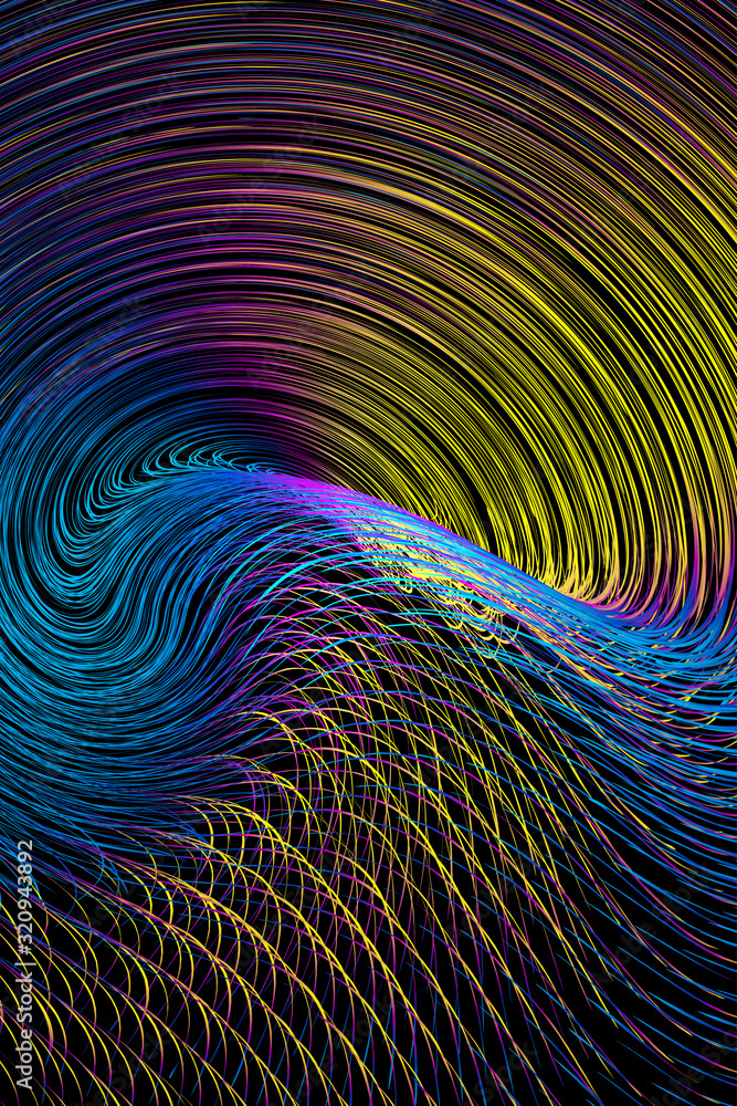 Poster abstract background of fingerprint texture consisting of gradient distorted lines.