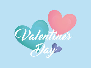 Happy valentines day hearts vector design