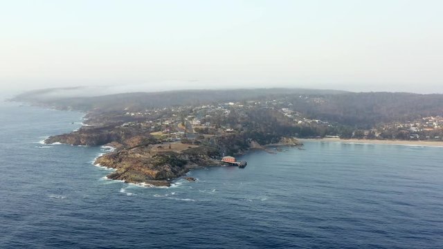 Drone footage of Tathra in NSW, Australia.