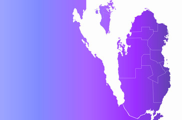 Obraz premium qatar map. arab countries map. middle east countries map.