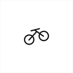 Bike Icon template design in Vector illustration. Black Logo And White Backround 