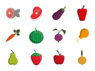 Isolated chicken food vector design