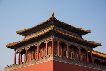 Obraz premium Chinese Traditional Architecture, building of Forbidden City in Beijing (China)