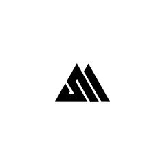 SM S M Letter Logo Design Template