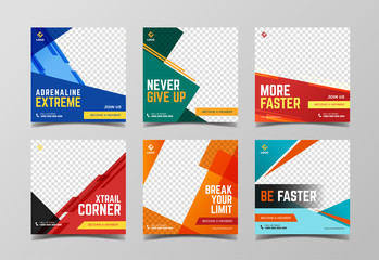 Sport social media banner for digital marketing, flyer and web banner