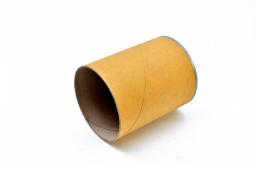 Cans made of paper on white