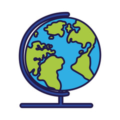 back to school education globe map planet geography icon