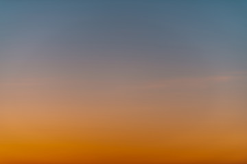 Sky gradient from blue to orange sunset
