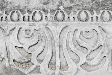 Ancient aged stone carvings.