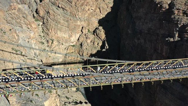 Aerial shot of asia's highest bridge ,chicham bridge | Close up