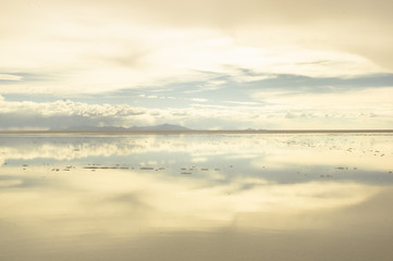 Fototapeta na wymiar Salar de Uyuni, the world's largest salt flat area, Altiplano, Bolivia, South America.