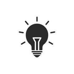 Light Bulb Icon Vector Illustration