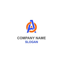 A alphabet letter initial, modern simple flat design logo.