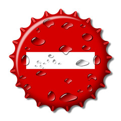 Bottle Cap like road traffic sign ban