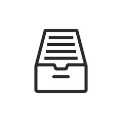 File Cabinet Icon Vector Illustration