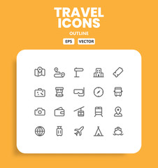 travel icon set vector design
