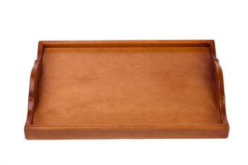 A folding breakfast table with legs on a white background