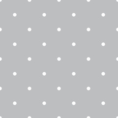 polka dot white grey seamless pattern background vector