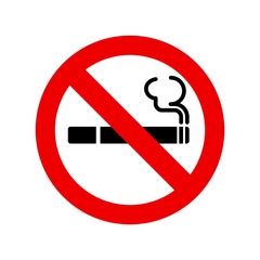 No Smoking sign icon for web graphic design. Vector illustration