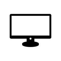 Desktop computer icon graphic for web design. Vector illustration