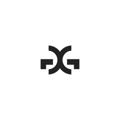 Obraz premium GG Letter Logo Design Template