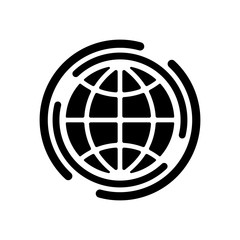 Globe world icon isolated on white background. Vector illustration