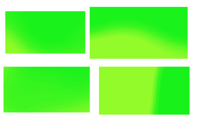 Green vector retro comic dotted set backgrounds design.