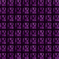 Dark tile of violet intersecting rectangles and interweaving bricks.