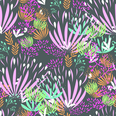Fototapeta na wymiar botanical floral seamless pattern, illustration art, fabric design , wallpaper 