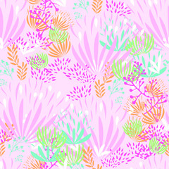 botanical floral seamless pattern, illustration art, fabric design , wallpaper 