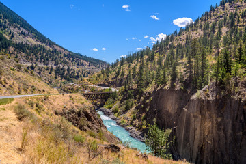 Majestic mountain river in summer in Vancouver, Canada.