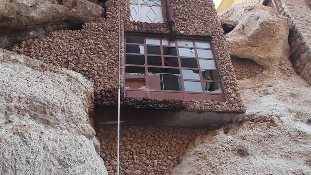 War devastation in the town of Maaloula, Syria