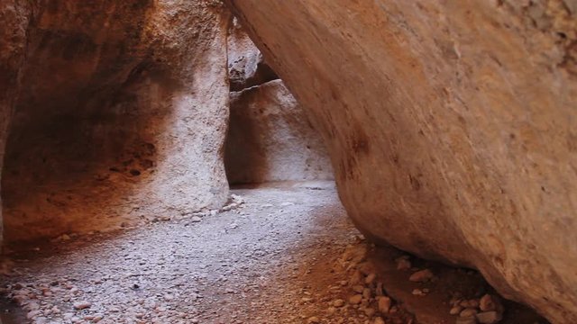 Caves near the Christian town of Maaloula, Syria
