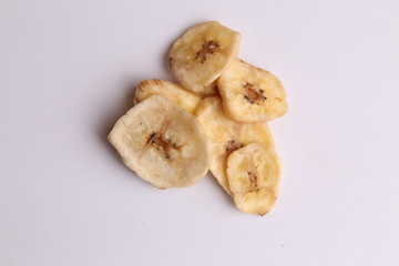 fried banana in color background